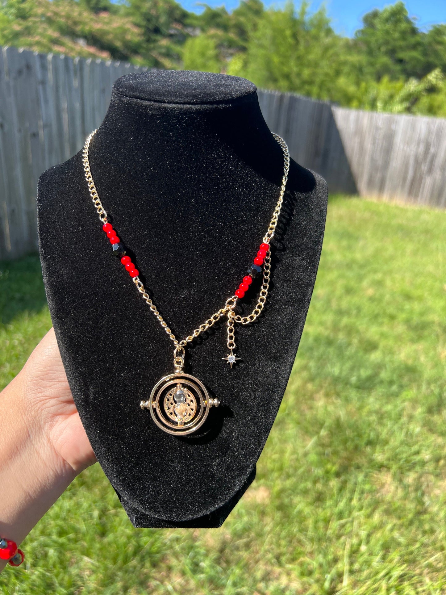 Ateez hourglass necklace, Ateez concert accessory, chromer, kpop jewelry, layered necklace