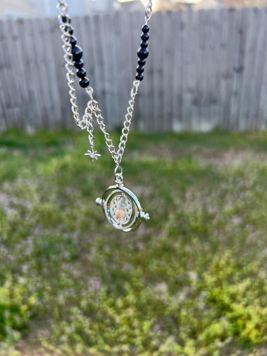 Ateez hourglass necklace, Ateez concert accessory, chromer, kpop jewelry, layered necklace