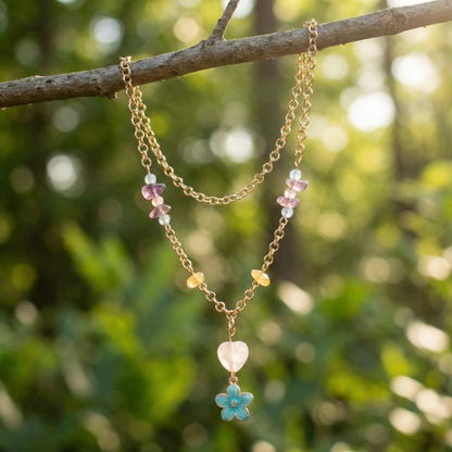 Jimin-Inspired Smeraldo Garden Marching Band Necklace | BTS Fan Merch | natural quartz, Rose quartz pendant