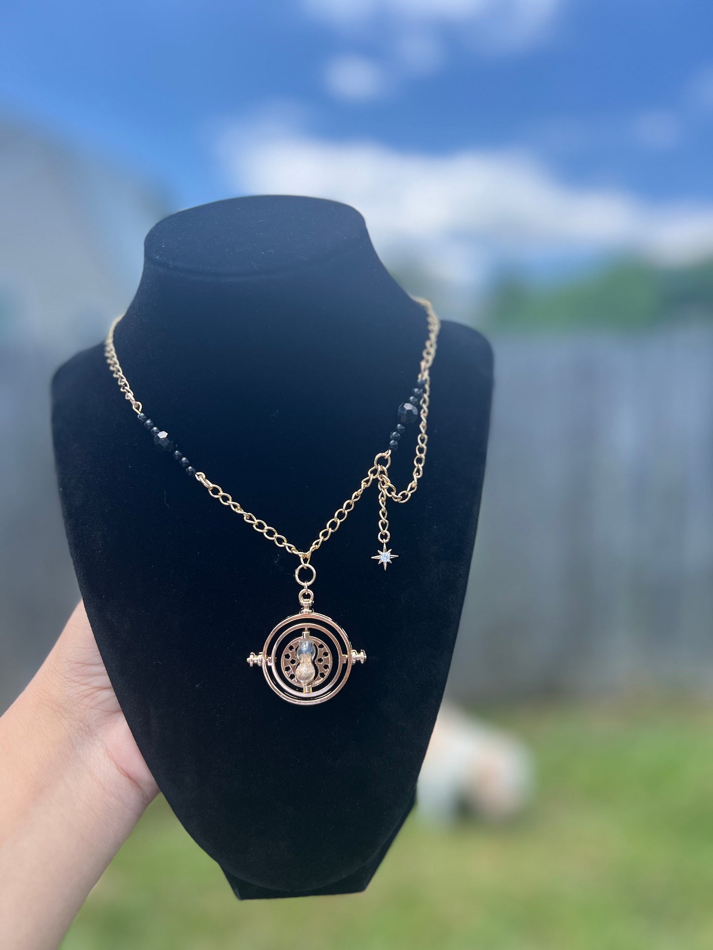 Ateez hourglass necklace, Ateez concert accessory, chromer, kpop jewelry, layered necklace