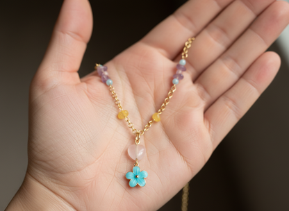 Jimin-Inspired Smeraldo Garden Marching Band Necklace | BTS Fan Merch | natural quartz, Rose quartz pendant